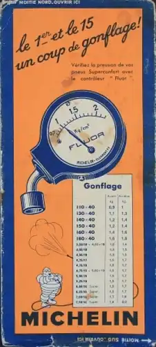 Michelin Straßenkarte 1937 Frankreich Chateauroux (6107)