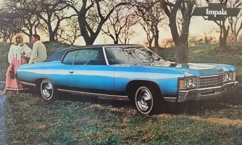 Chevrolet Impala Modellprogramm 1971 Automobilprospekt (6122)