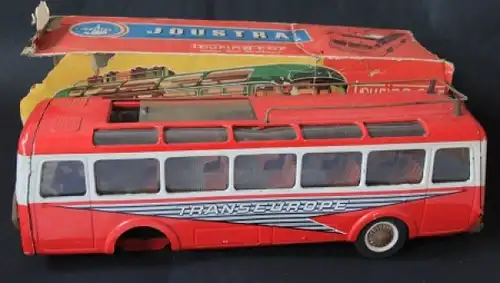 Joustra Touring Car Reisebus 1958 Blechmodell mit Frictionsantrieb in Originalbox (6136)