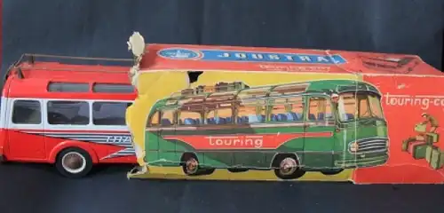 Joustra Touring Car Reisebus 1958 Blechmodell mit Frictionsantrieb in Originalbox (6136)