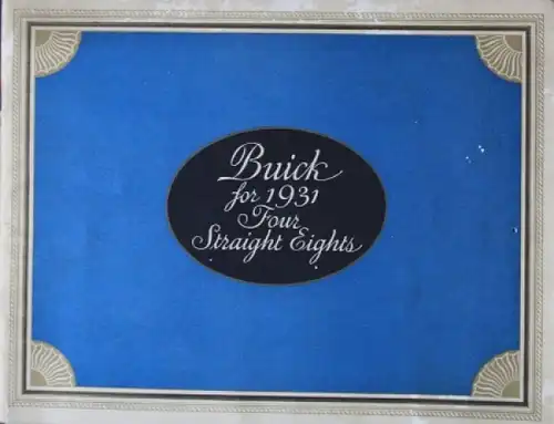 Buick Straight Eight Modellprogramm 1931 Automobilprospekt (6181)