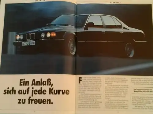 BMW 730 i - 735 i Modellprogramm 1987 Automobilprospekt (6307)
