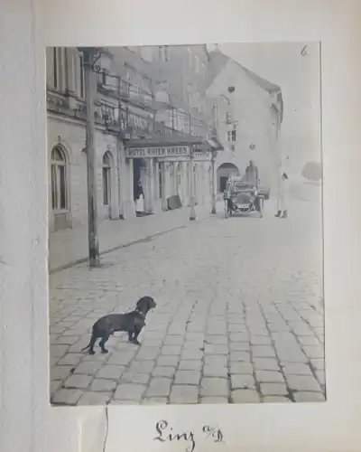 "Automobilreise 1912" handgefertigtes Unikat Fotoalbum mit Originalfotos 1912 (6402)