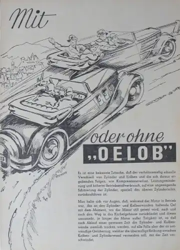 Oelob "Mit oder ohne Oelob" Tankstellen-Magazin 1934 (6432)
