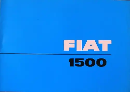 Fiat 1500 Modellprogramm 1964 Automobilprospekt (6463)