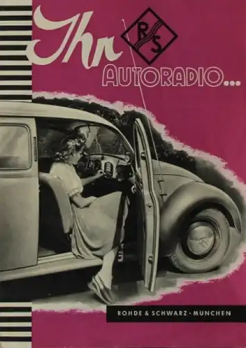 Volkswagen Zubehörprogramm 1950 "Ihr R-S Autoradio" Automobilprospekt (6609)