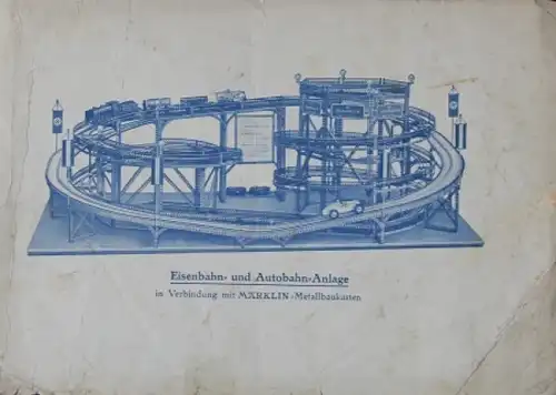 Märklin Metallbaukasten Anleitungsbuch 1936 Spielzeugkatalog (8349)