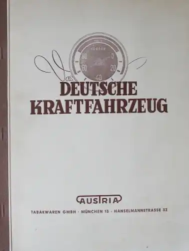 Austria Zigaretten "Deutsche Kraftfahrzeuge" Automobil-Sammelalbum 1952 (8483)