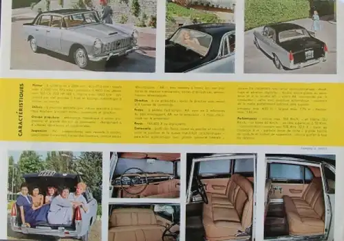 Lancia Flaminia Modellprogramm 1963 Automobilprospekt (8542)