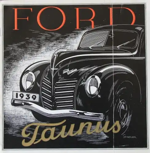 Ford Taunus Modellprogramm 1939 Automobilprospekt (8489)
