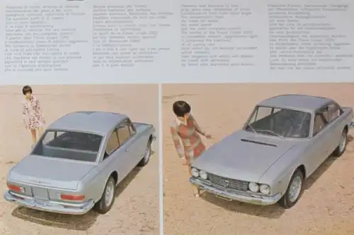 Lancia Flavia 2000 Coupe Modellprogramm 1968 Automobilprospekt (8684)