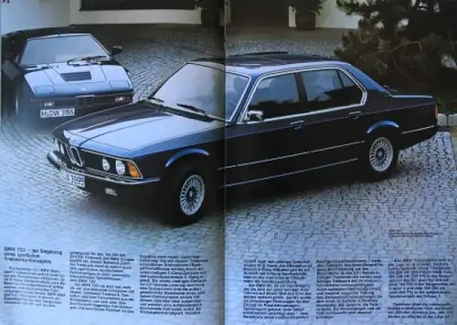 BMW 728 i - 745 i Modellprogramm 1979 zwei Automobilprospekte (8741)