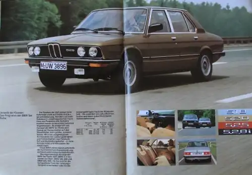 BMW 728 i - 745 i Modellprogramm 1979 zwei Automobilprospekte (8741)