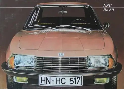 NSU Ro 80 Modellprogramm 1967 Automobilprospekt (8792)