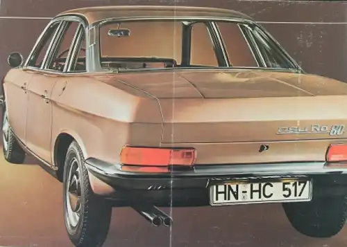 NSU Ro 80 Modellprogramm 1967 Automobilprospekt (8792)