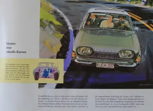 Ford Taunus 17 M Modellprogramm 1964 Gotschke-Motive Automobilprospekt (8930)