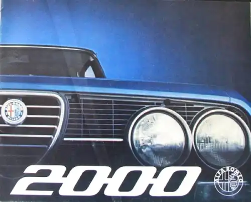 Alfa Romeo 2000 Modellprogramm 1971 Automobilprospekt (9897)