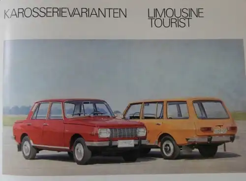 Wartburg 353 Modellprogramm 1973 Automobilprospekt (9833)