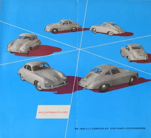 Porsche 356 Modellprogramm 1954 Automobilprospekt (9879)