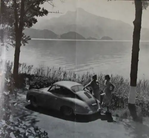 Porsche 356 A Modellprogramm 1954 Automobilprospekt (9879)