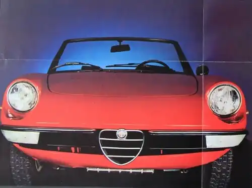 Alfa Romeo Spider 1300 Junior Modellprogramm 1976 Automobilprospekt (9894)