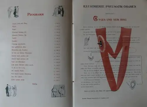 Michelin 1913 "Illustrierte Pneumatik-Dramen - von Bibendum" Reifenkatalog (8761)