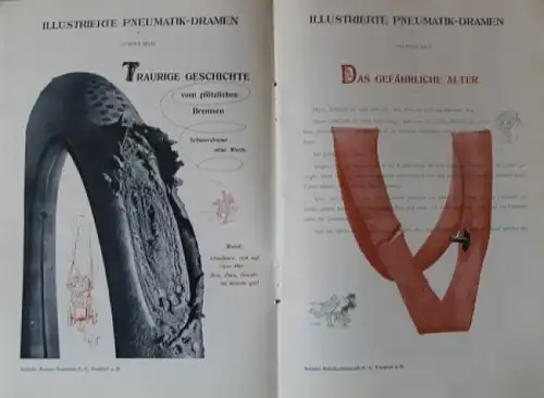 Michelin 1913 "Illustrierte Pneumatik-Dramen - von Bibendum" Reifenkatalog (8761)