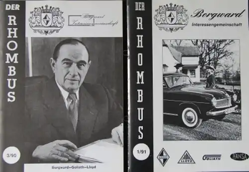 Borgward "Der Rhombus" Magazin der Interessengemeinschaft 1990 zwei Ausgaben (0052)