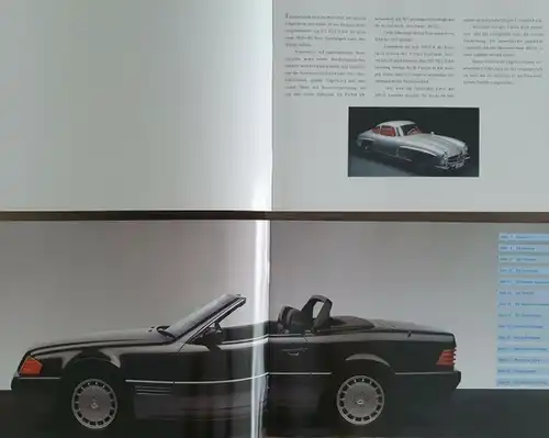Mercedes-Benz SL R 129 Modellprogramm 1992 Automobilprospekt-Mappe (0461)