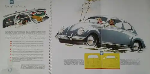 Volkswagen Käfer Modellprogramm 1958 Reuters Automobilprospekt (0472)