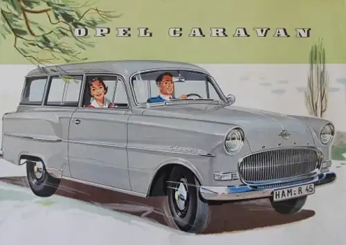 Opel Caravan Modellprogramm 1956 Automobilprospekt (0943)