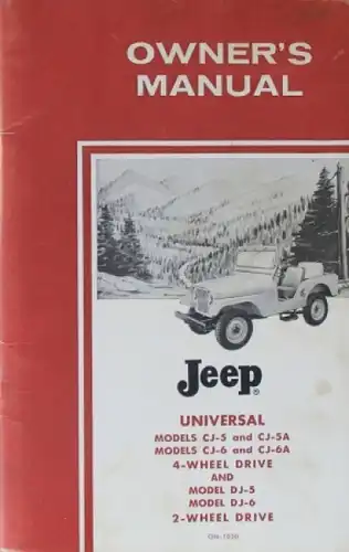 Jeep Kaisers Model CJ-5/6 Universal 1965 Betriebsanleitung (1174)