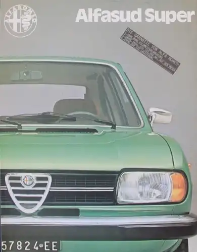 Alfa Romeo Alfasud Super Modellprogramm 1977 Automobilprospekt (1271)