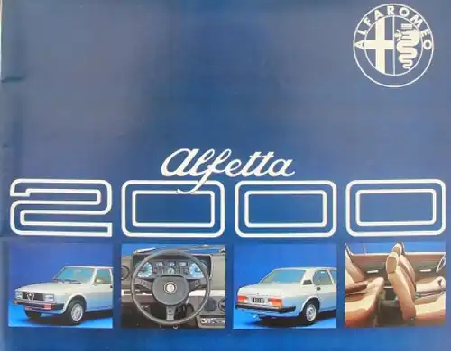 Alfa Romeo Alfetta 2000 Modellprogramm 1977 Automobilprospekt (1267)