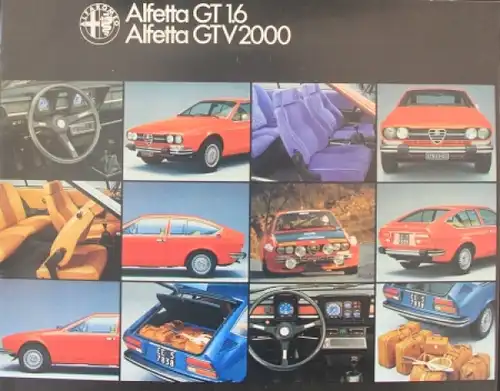 Alfa Romeo Alfetta 2000 GTV Modellprogramm 1976 Automobilprospekt (1263)