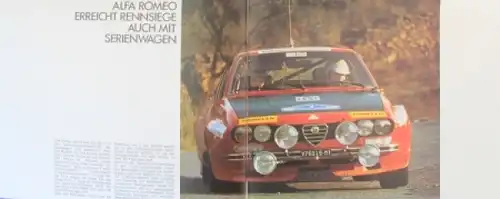 Alfa Romeo Alfetta 2000 GTV Modellprogramm 1976 Automobilprospekt (1263)