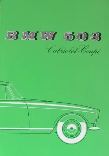 BMW 503 Cabriolet Coupe Modellprogramm 1958 Automobilprospekt (1130)