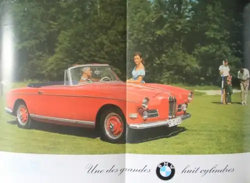 BMW 503 Cabriolet Coupe Modellprogramm 1958 Automobilprospekt (1130)