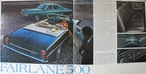 Ford Torino Fairlane Modellprogramm 1968 "Ford newest bright idea" Automobilprospekt (1202)
