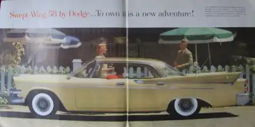 Dodge Modellprogramm 1958 "Swept Wing" Automobilprospekt (1190)