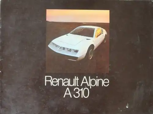 Renault Alpine A 310 Modellprogramm 1974 Automobilprospekt (1150)
