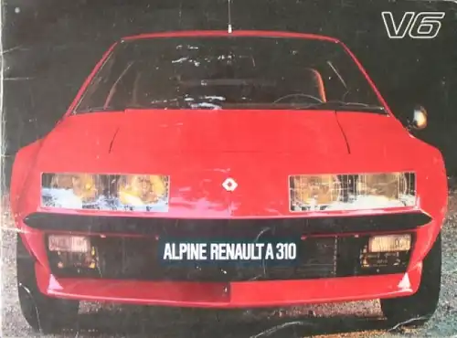 Renault Alpine A 310 Modellprogramm 1976 Automobilprospekt (1145)