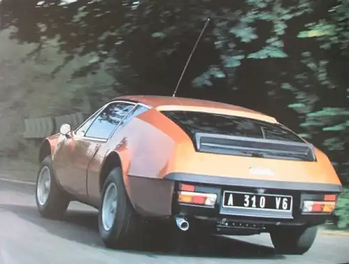 Renault Alpine A 310 Modellprogramm 1976 Automobilprospekt (1145)