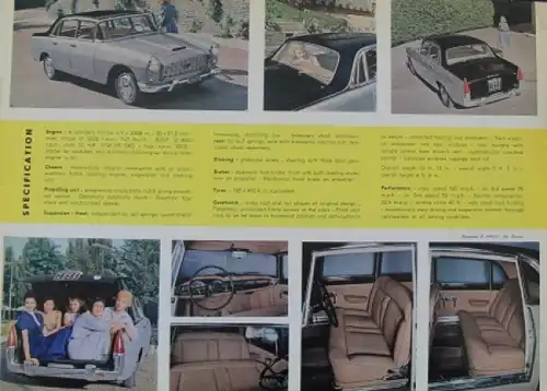 Lancia Flaminia Modellprogramm 1962 Automobilprospekt (1327)