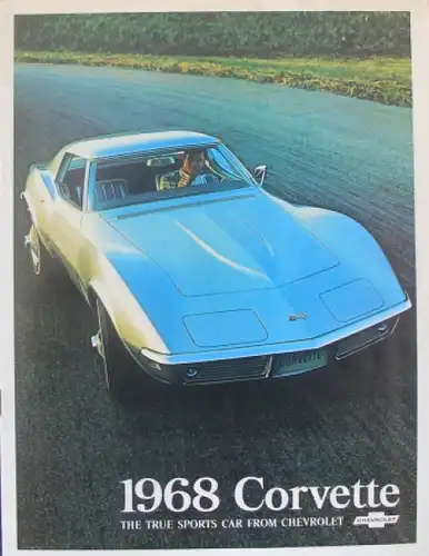 Chevrolet Corvette Modellprogramm 1968 Automobilprospekt (1367)