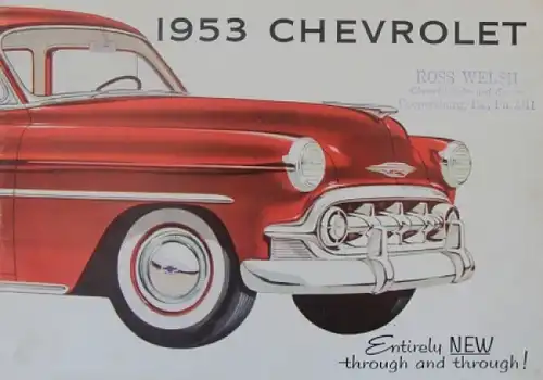 Chevrolet Modellprogramm 1953 Automobilprospekt (1343)