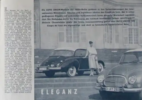 Auto-Union 1000 Coupe de Luxe Modellprogramm 1964 Automobilprospekt (1533)