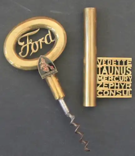 Ford Hinteregger Schlüssel 1955 Vedette-Taunus-Mercury Messing (1678)