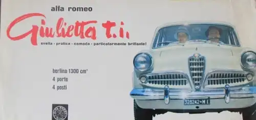 Alfa Romeo 2000 Spider Modellprogramm 1959 Automobilprospekt (1594)