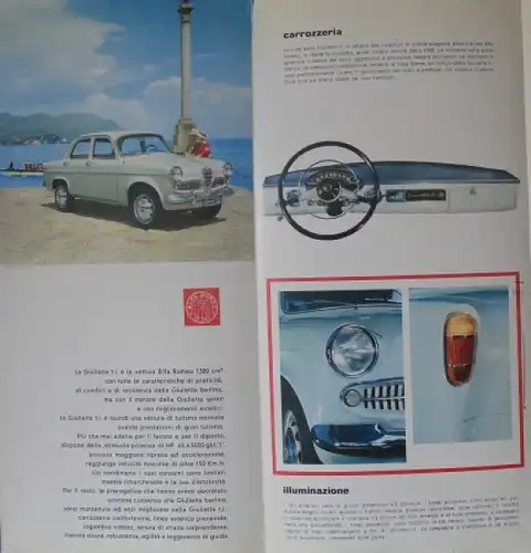 Alfa Romeo 2000 Spider Modellprogramm 1959 Automobilprospekt (1594)